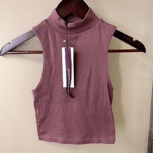 Zara high neck tank top | Dusty Purple | XS-S | Mock Neck | Casual top |Crop tee